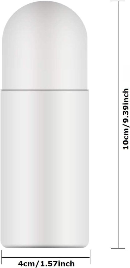 4 Stück 50Ml Kunststoff Leer Roller Flaschen Roll on Flaschen Aromatherapie Flaschen Mit Rollenkugel, Für Duft Öle Parfüm Reisen Abfüllung (Weiß)